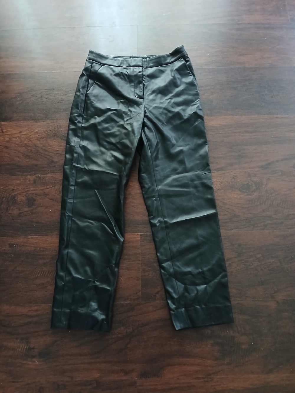 J Crew Faux Leather Kate Style Pants With Pockets And Zipper